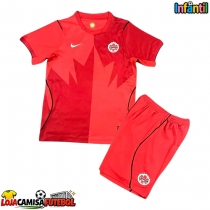 Camisa de Futebol Canadá Equipamento Principal Infantil Mundo 2026 Manga Curta (+ Calças curtas)